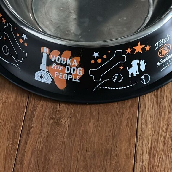 🐾 Tito’s Handmade Vodka “For Dog People” Stainless Steel Dog Bowl - Picture 3 of 4